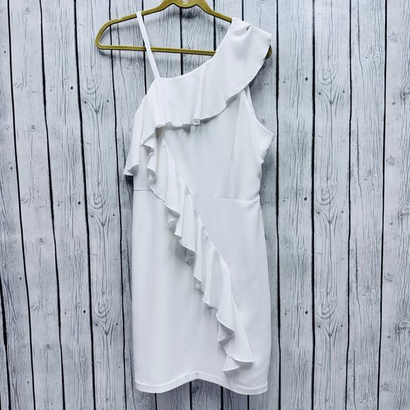 NWT Shift White One Shoulder Dress Size XLg - Picture 1 of 3
